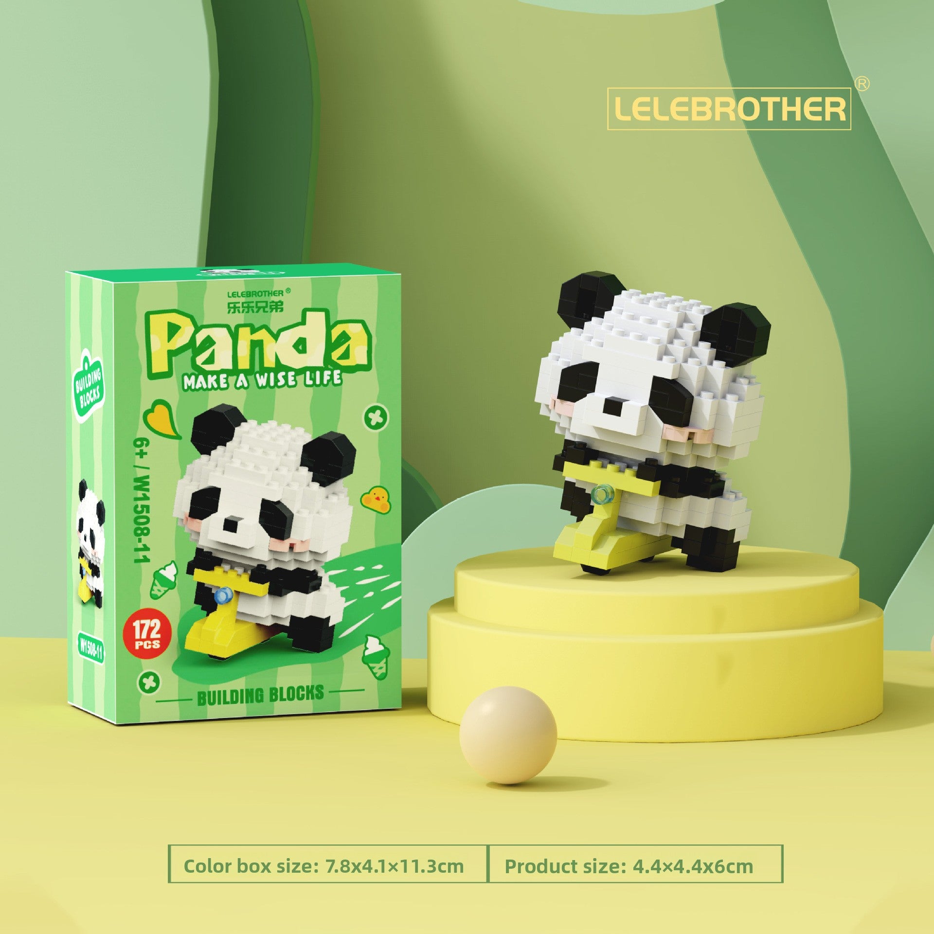 Creative Panda Building Blocks Educational Desktop Toy