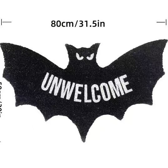Halloween Bat-Shaped Soft Absorbent Rug