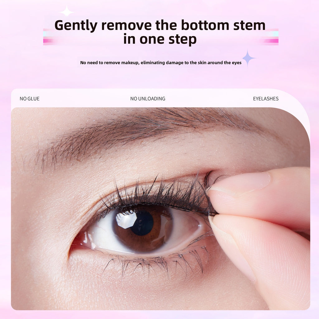 Glue-Free False Eyelashes Natural Look
