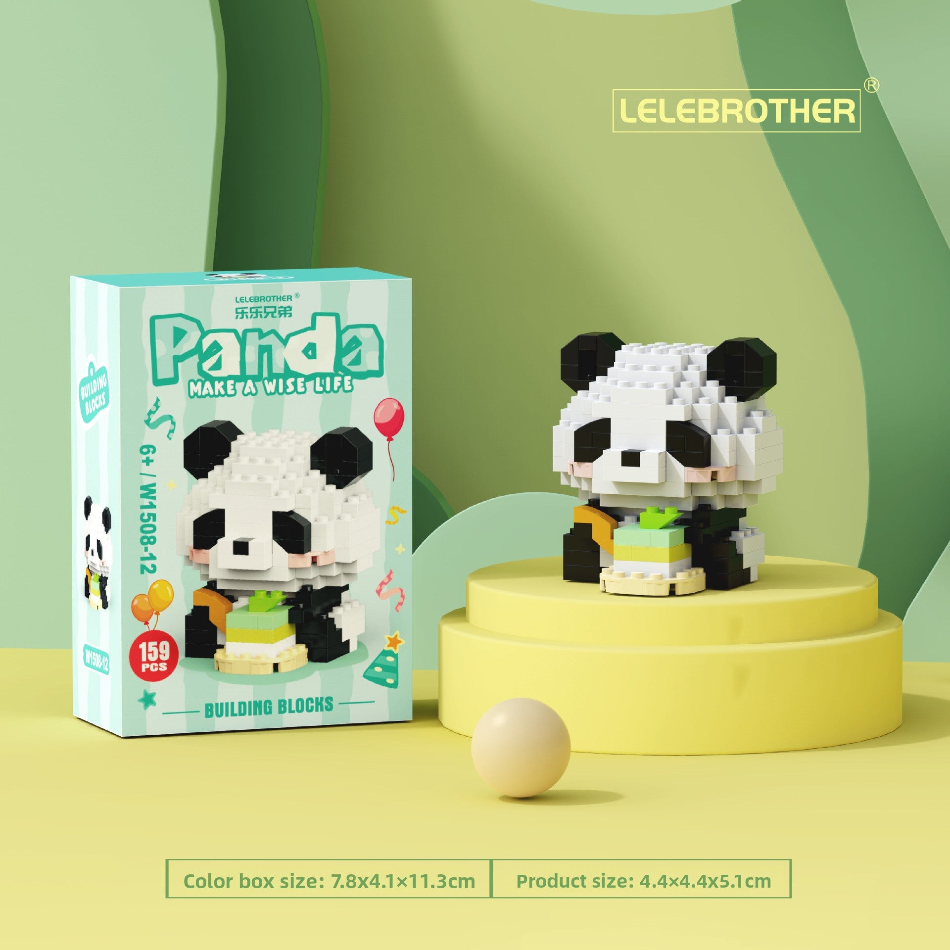 Creative Panda Building Blocks Educational Desktop Toy