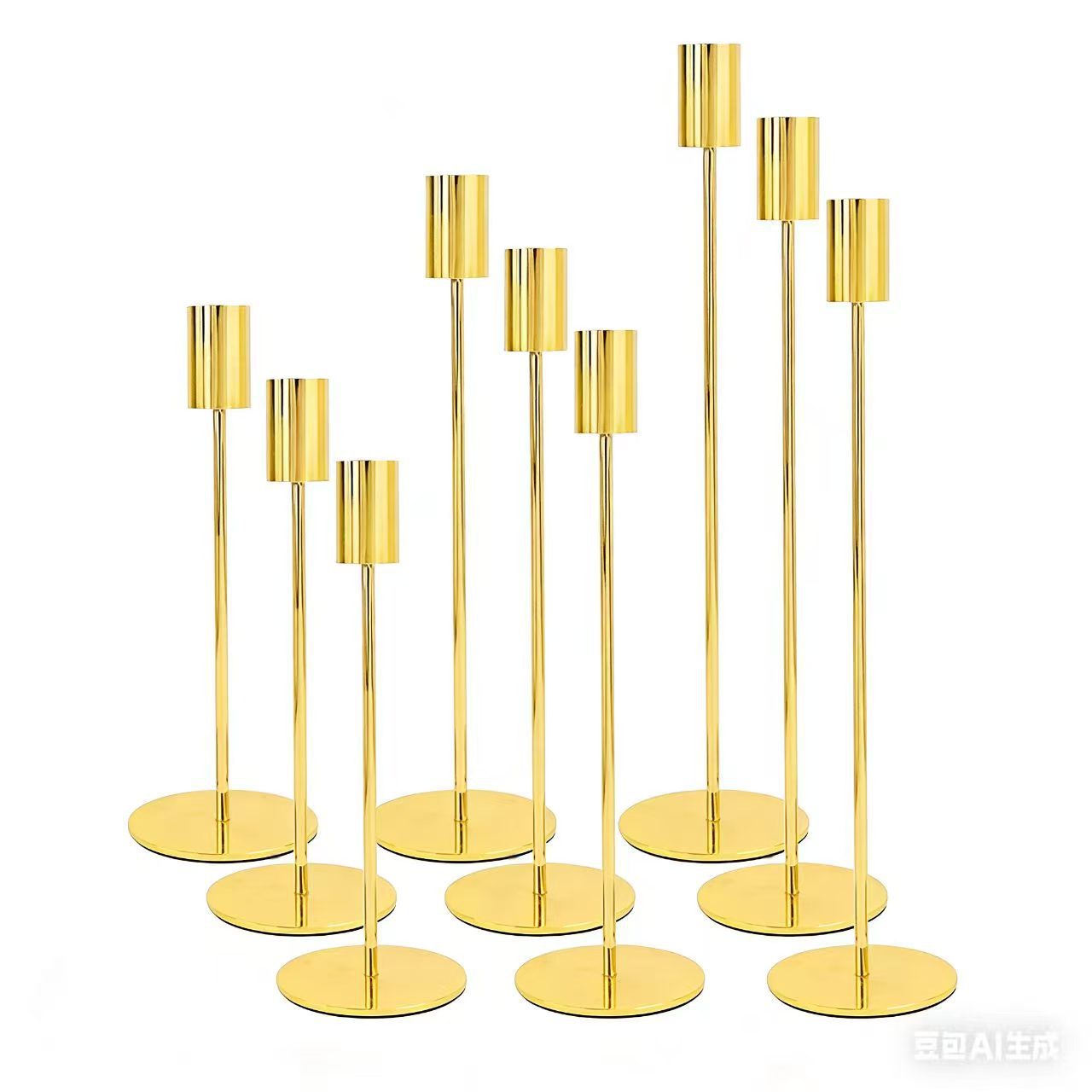 European Minimalist Metal Candle Holders