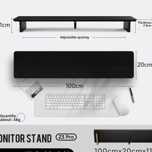 Computer Desktop Storage Pad Elevated