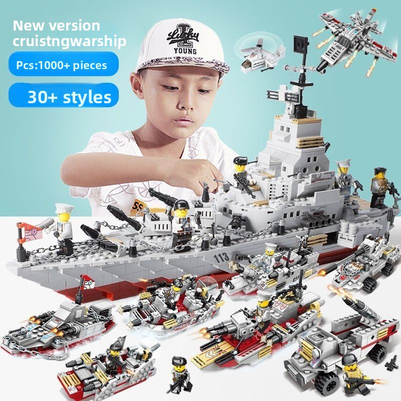 Military Aircraft Carrier Building Blocks Set