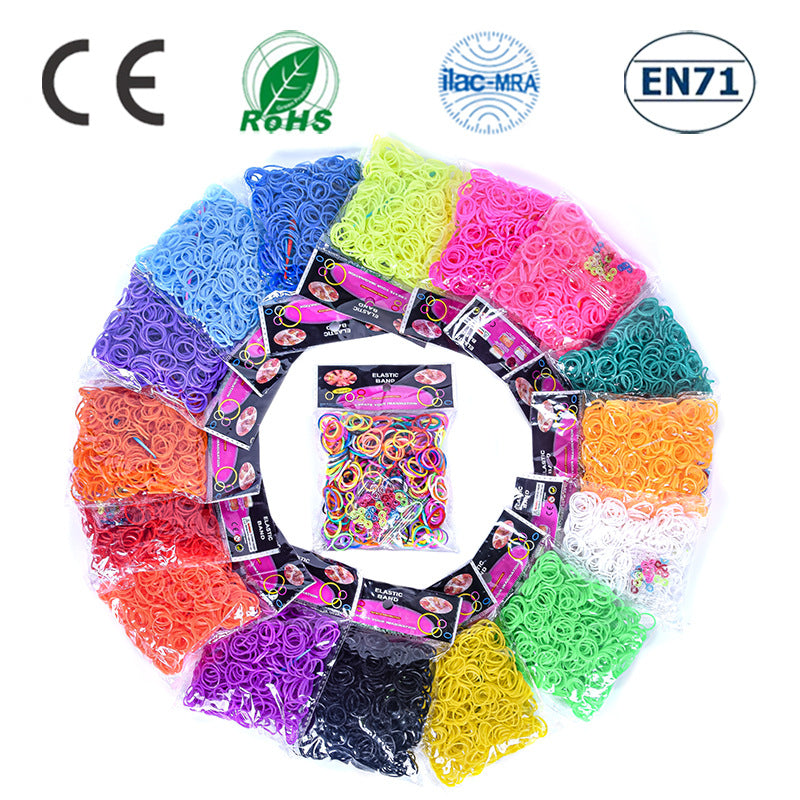 600 Rubber Band Bag Supplementary Pack Children's diy Bracelet Set Educational Toys Hand-woven Small Rubber Band