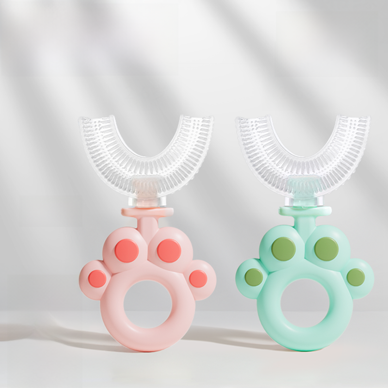 U-Shaped Silicone Children Training Toothbrush