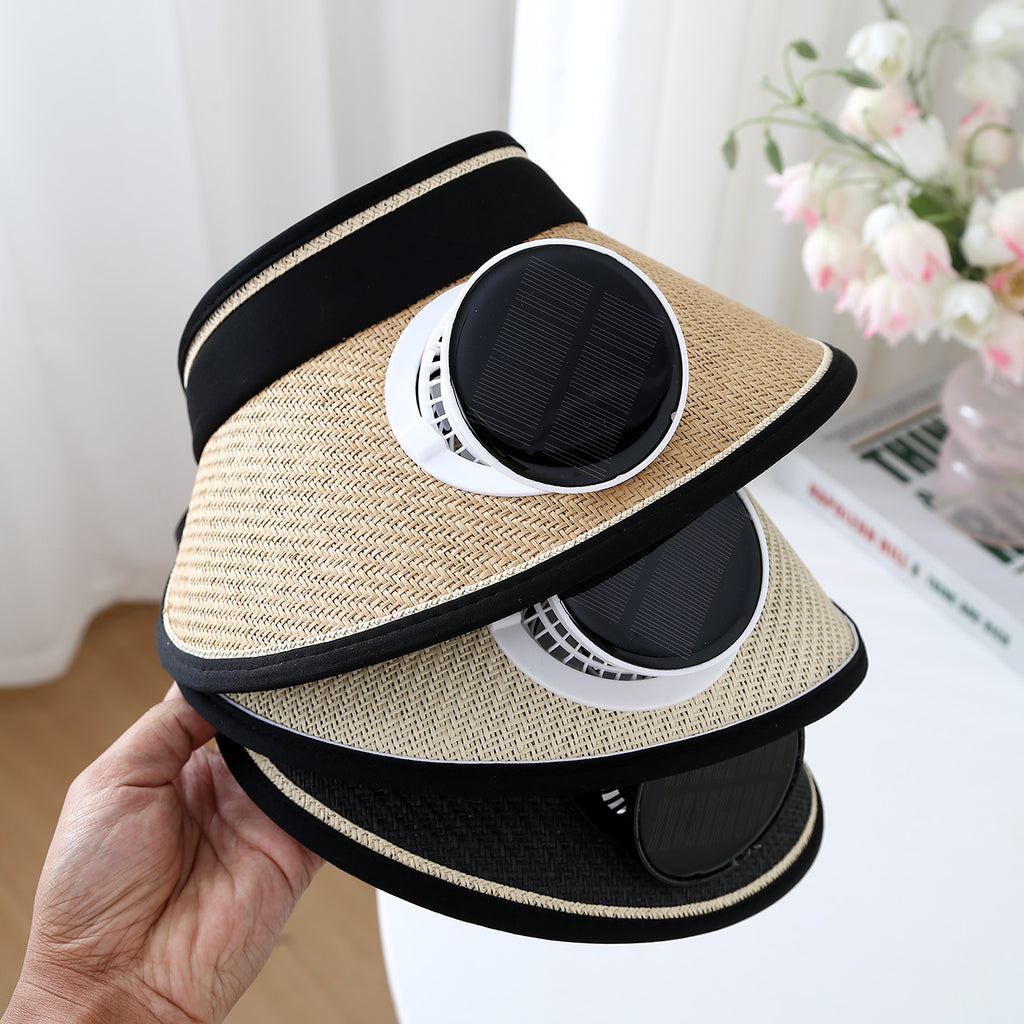 Solar Powered Cooling Hat with Adjustable Fan