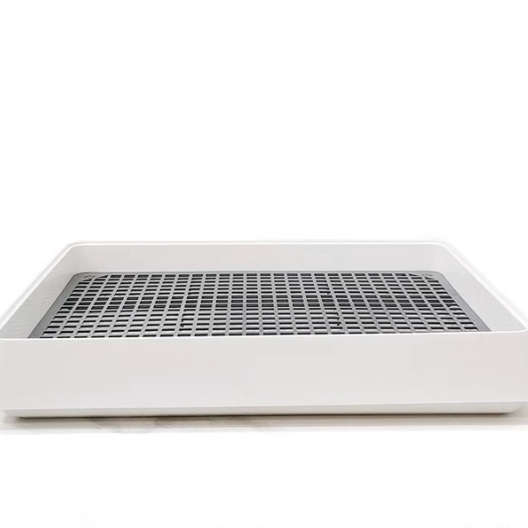 Paw Clean Large Small-Animal Litter Box | Anti=Clog Gride Trainer for Rabbits & Guinea Pigs