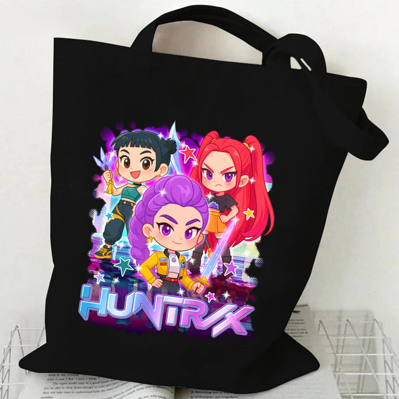 Anime-themed printed canvas bag