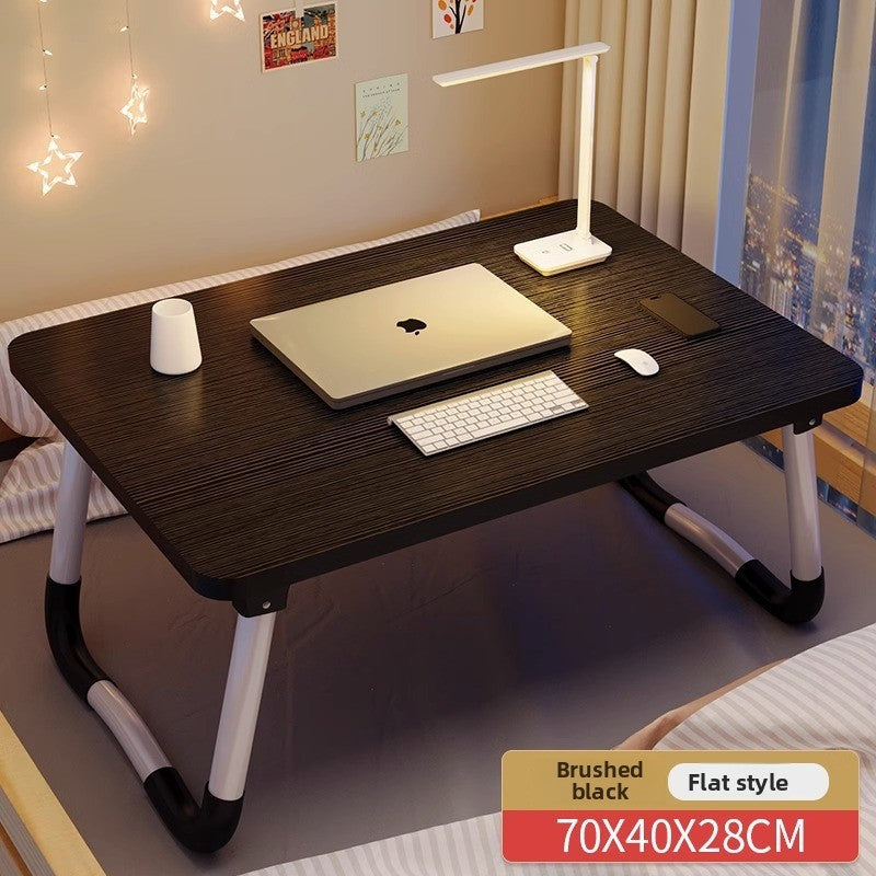 Foldable Bed Table with Storage Options