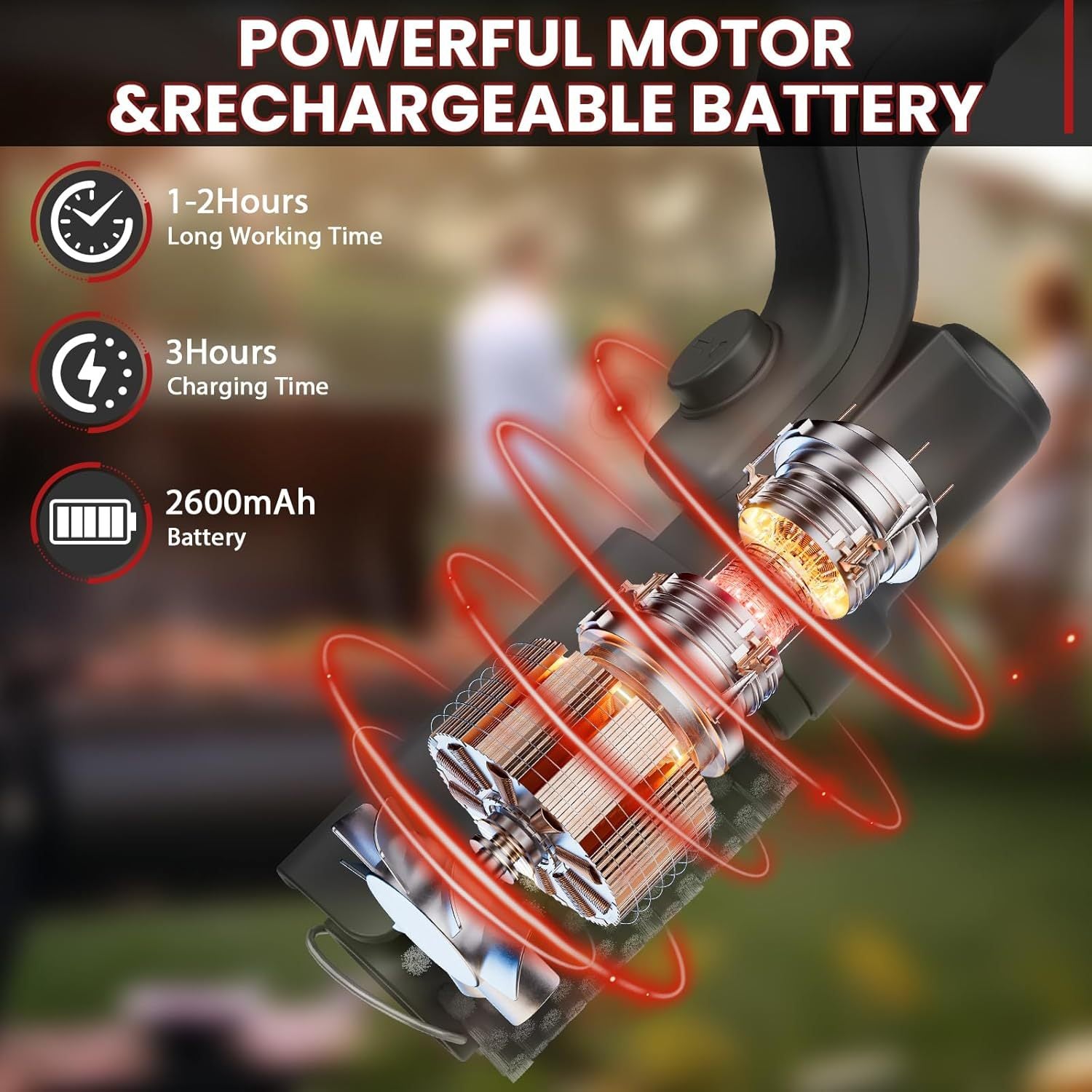 Grill Gatling Motorized Electric Grill Brush | Heavy-Duty Stainless-Steel BBQ Scraper