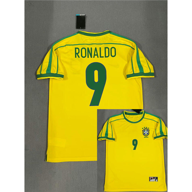 Vintage Retro Soccer Jerseys - Premium Cotton-Modal Blend Classic Football Kits, Ronaldo, Kaká, Beckham Legendary Player Editions (S-XXL)