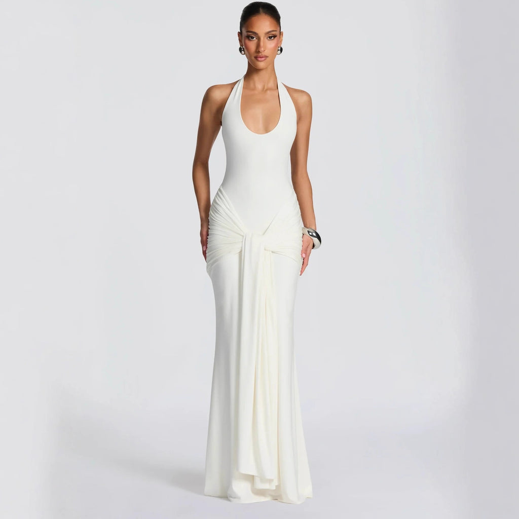 Halter Neck Ribbon Dress