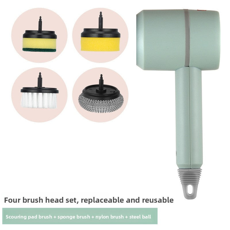 Electric Household Cleaning Brush with Replaceable Heads