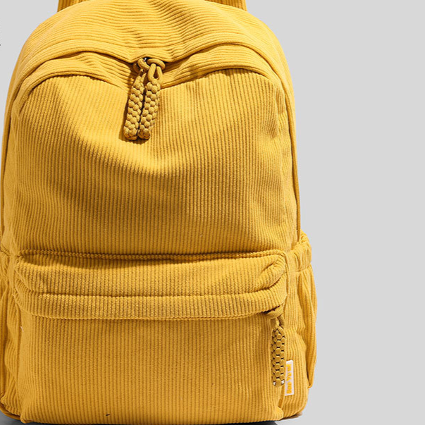 Corduroy Casual Backpack with Air Cushion Straps