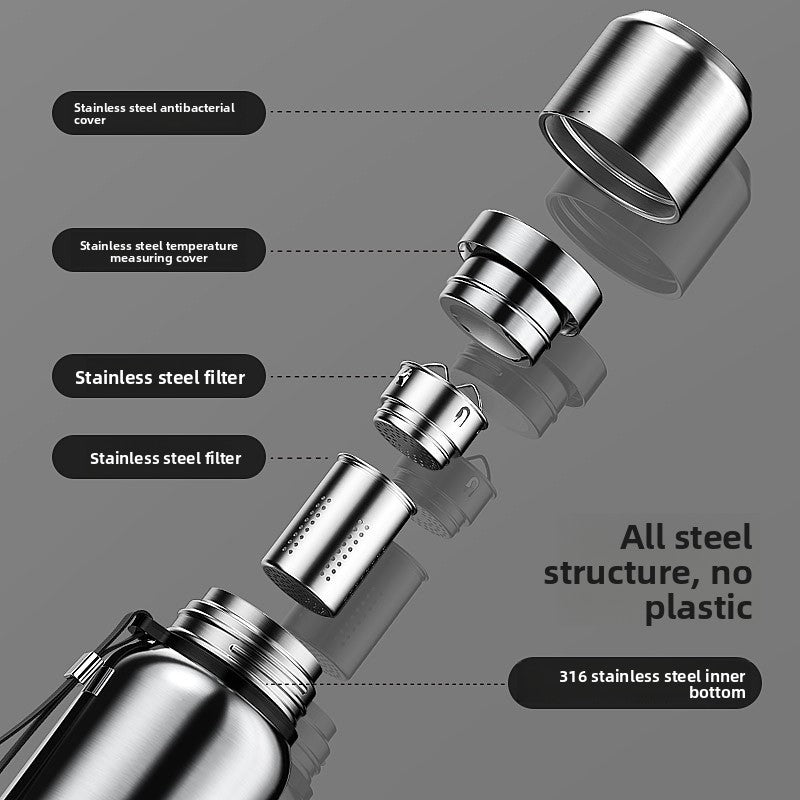Stainless Steel Insulated Water Cup with Tea Separation