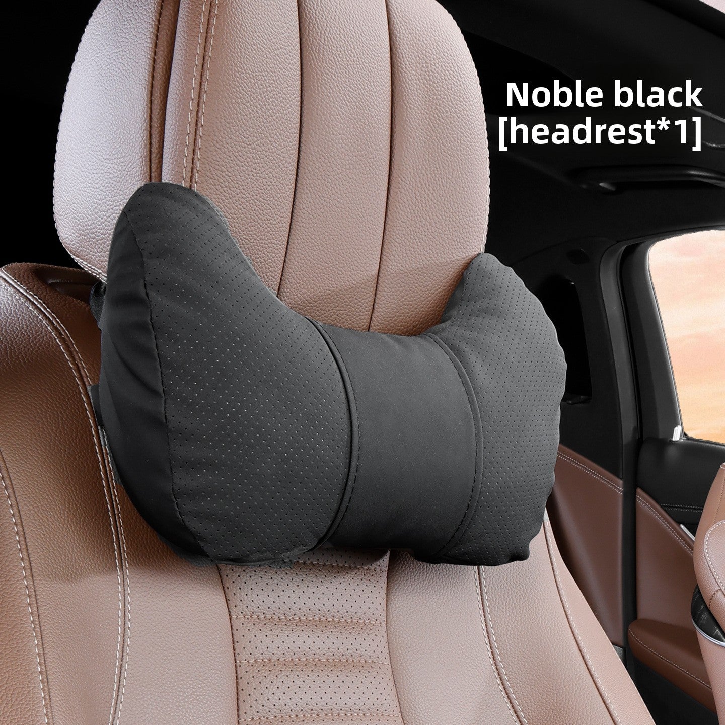Car Headrest Neck Pillow and Lumbar Support Set