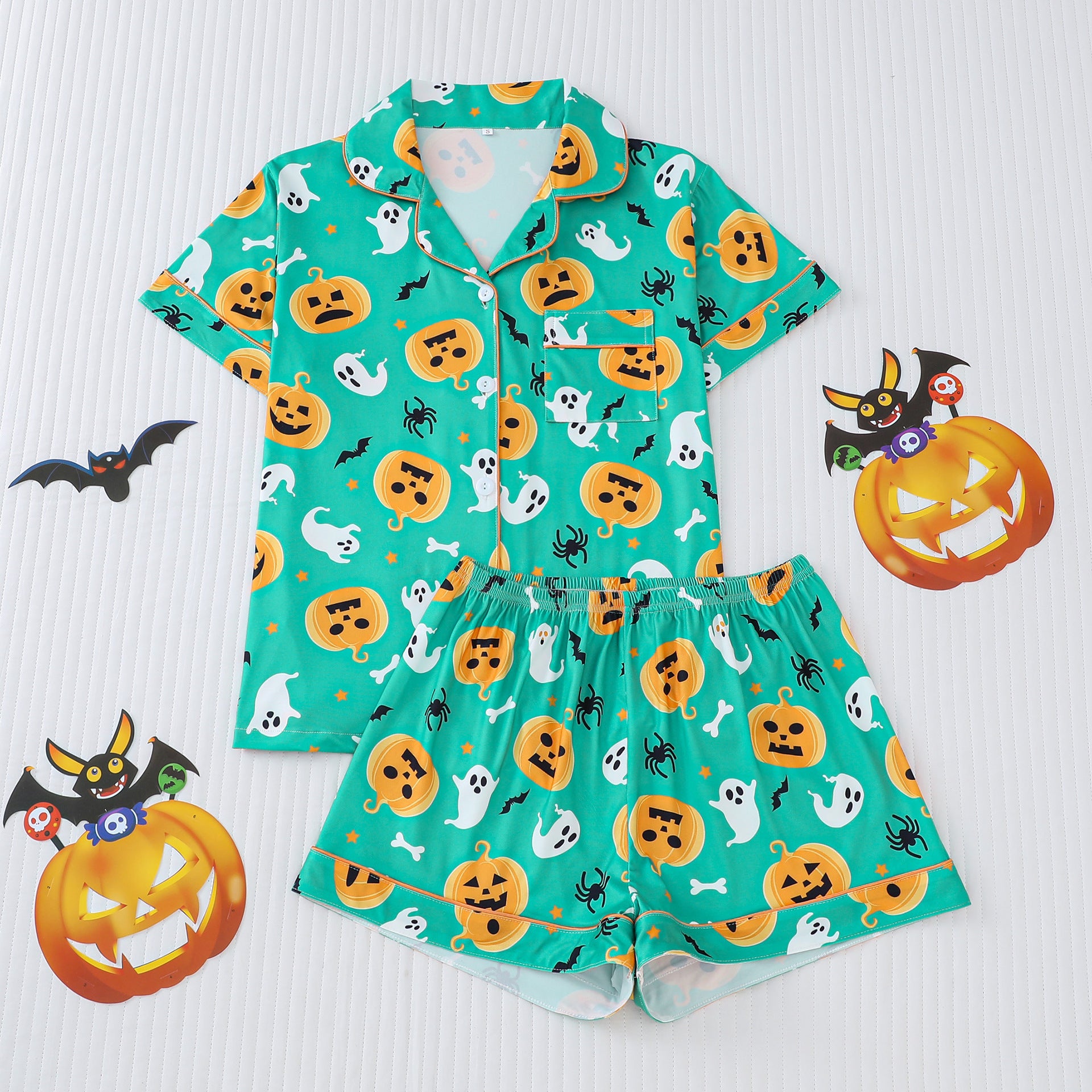 Women's Short Sleeve Pajama Set with Shorts