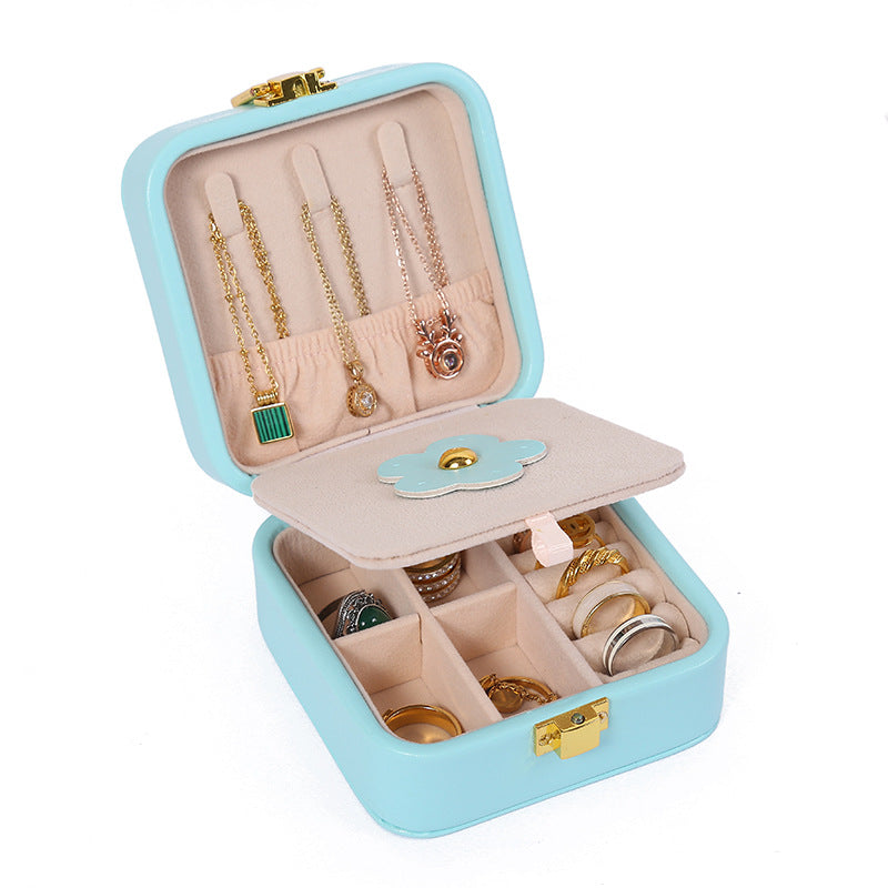 Portable Leather Jewelry Storage Box