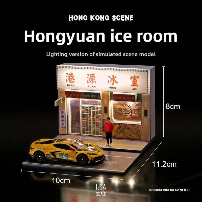 Premium 1:64 Scale Lights-Up Miniature Street Scene Diorama