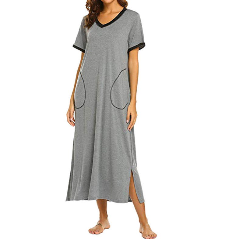 Womens Soft Cotton Pajama Set with Pockets