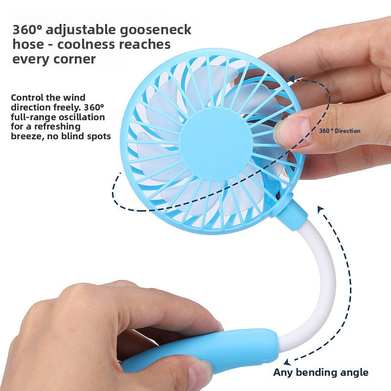 Foldable USB Rechargeable Neck Fan with Silent Operation