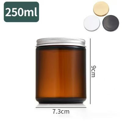 Multi-Color Glass Candle Containers – Elegant Home Decor Jars with Gold/Silver/Black Lids