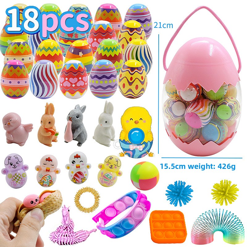 Easter Surprise Eggs with Hidden Toys for Children