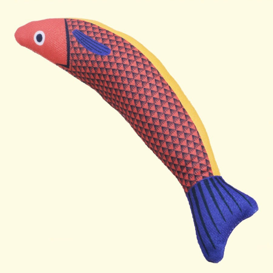 Sisal Catnip Cat Scratching Mat pillow | Bite-Resistant Fish Toy for Teeth Cleaning