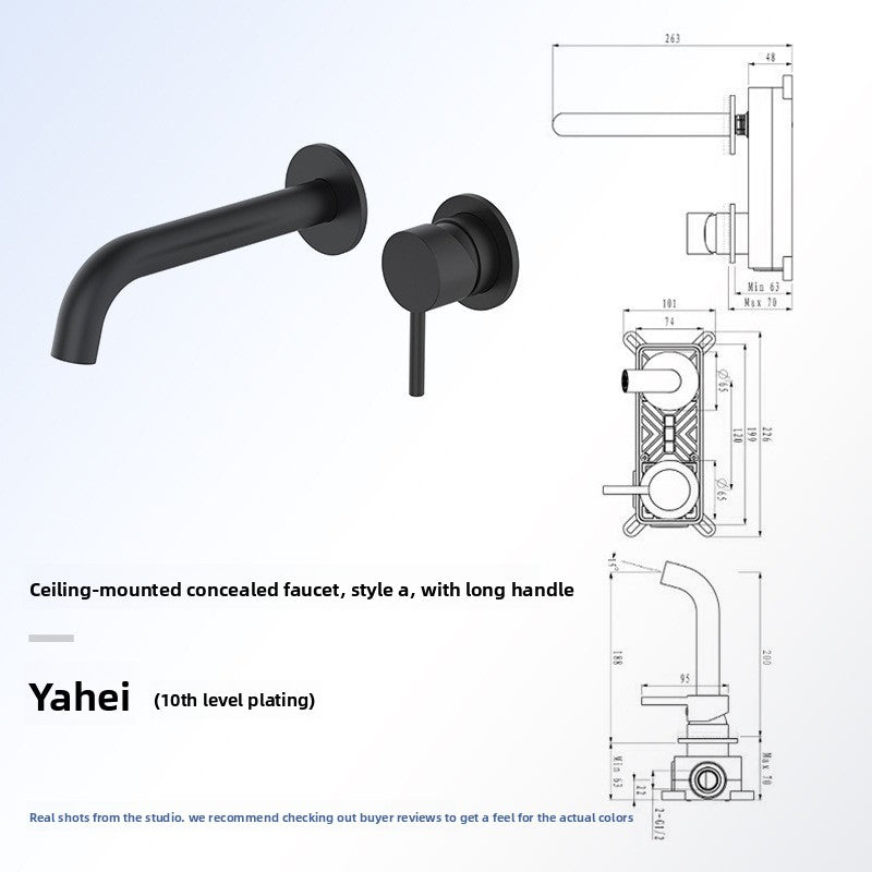 All Copper Concealed Basin Mixer Faucet