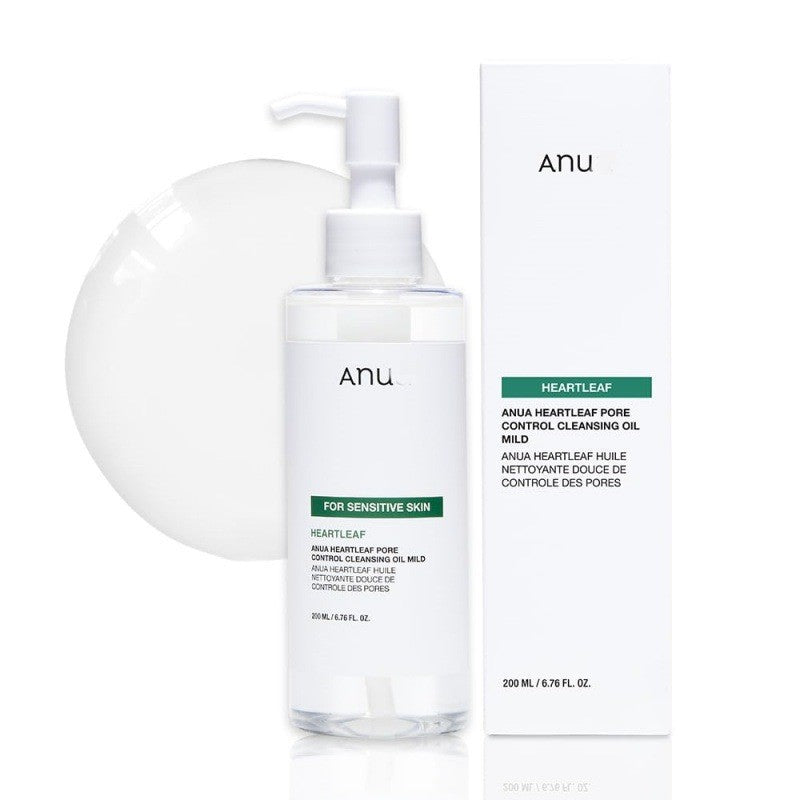 Anua Heartleaf Pore Control Cleansing Oil 200 ml - Korean Facial Cleaner & Makeup Remover