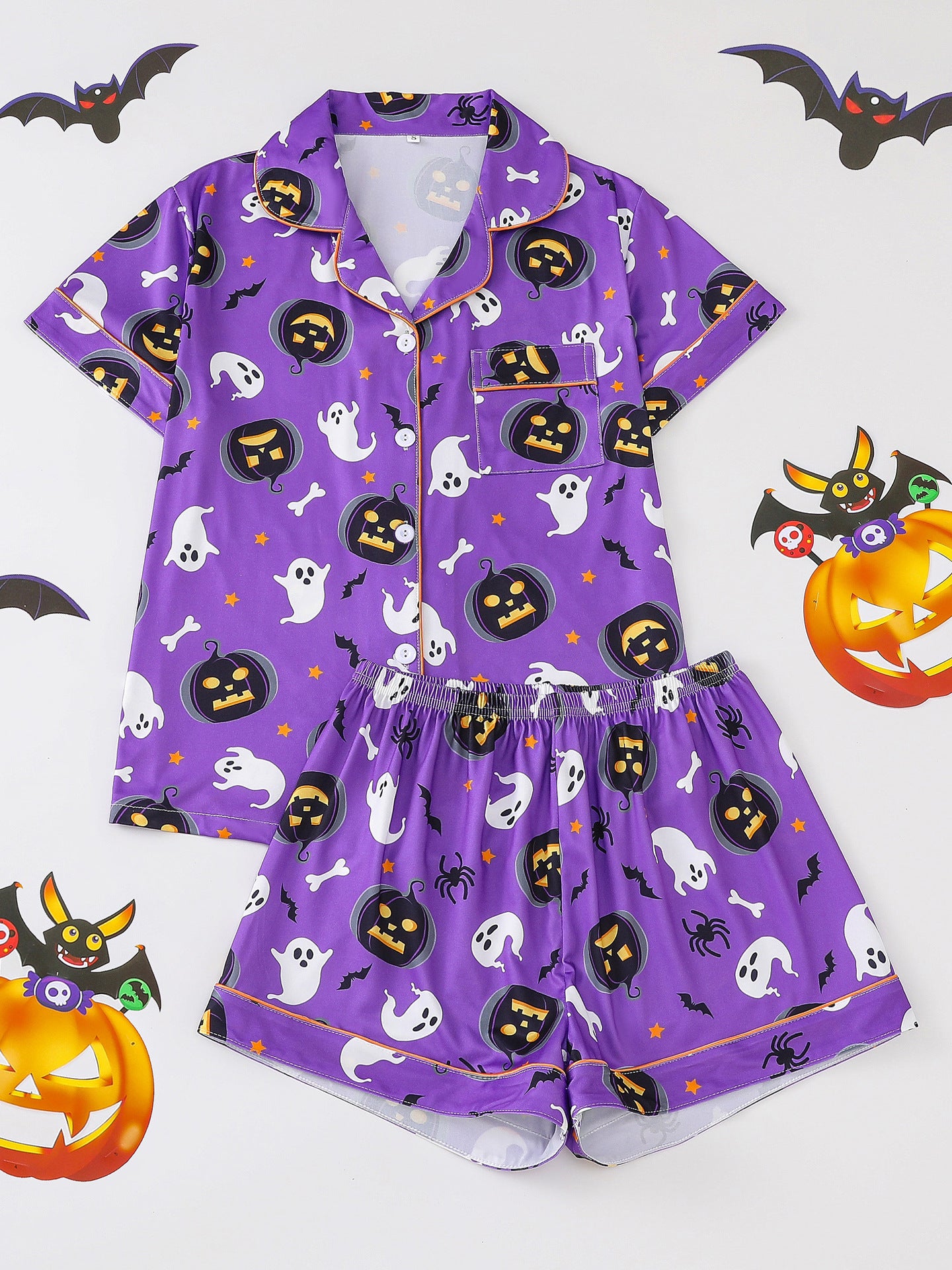 Women's Short Sleeve Pajama Set with Shorts