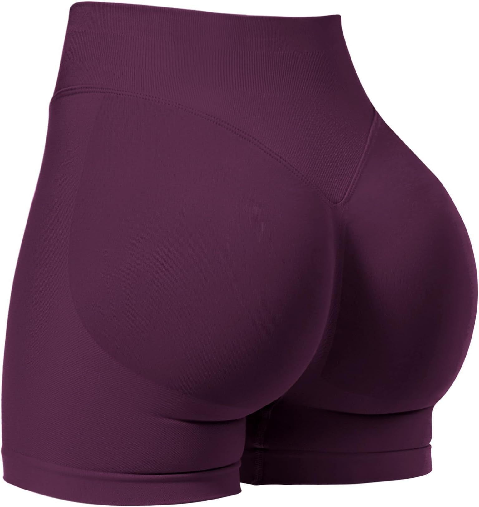 Womens High-Waisted Seamless Yoga Shorts