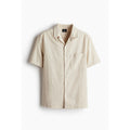 Men's Cuban Collar Linen Blend Shirt