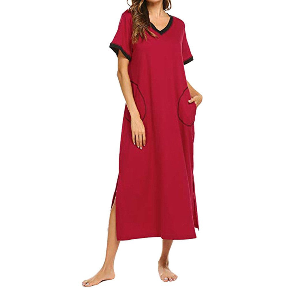 Womens Soft Cotton Pajama Set with Pockets