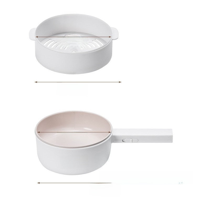 Portable 2-Layer Electric Cooking Pot with steamer | Dual Voltage For Travel & Dorms