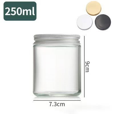 Multi-Color Glass Candle Containers – Elegant Home Decor Jars with Gold/Silver/Black Lids