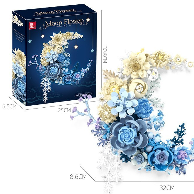 Moon Flower Building Blocks Wall Decoration