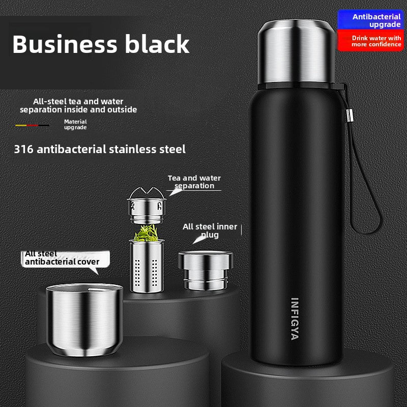 Stainless Steel Insulated Water Cup with Tea Separation