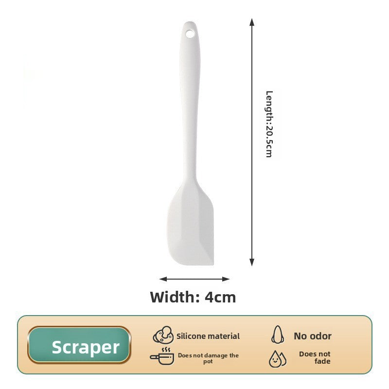 Seamless Silicone Spatula and Baking Scraper Set - 2-Piece One-Piece Food-Grade Kitchen Utensils, Heat-Resistant up to 230°C for Mixing, Cooking & Cake Decorating