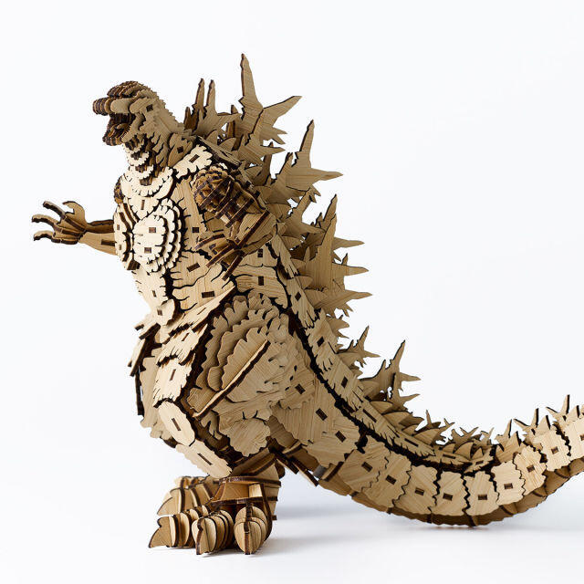 3D Wooden Puzzle Model Kit Godzilla, Howl's Moving Castle & Sky City Mechanical Toys