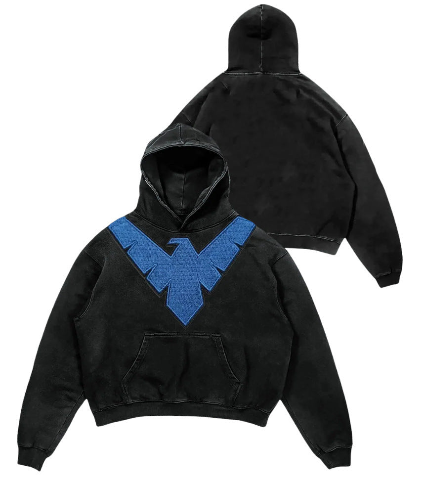 Hero Verse Men's Digital Print Hoodie | Relaxed Fit Streetwear Pullover
