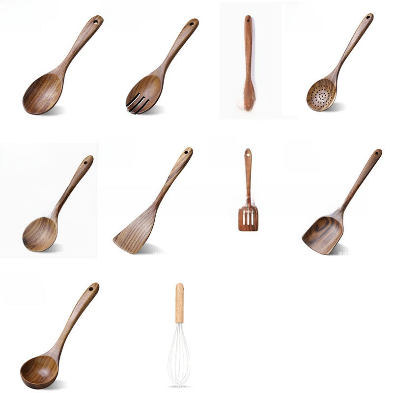 Acacia Wood 9-Piece Kitchen Utensil Set