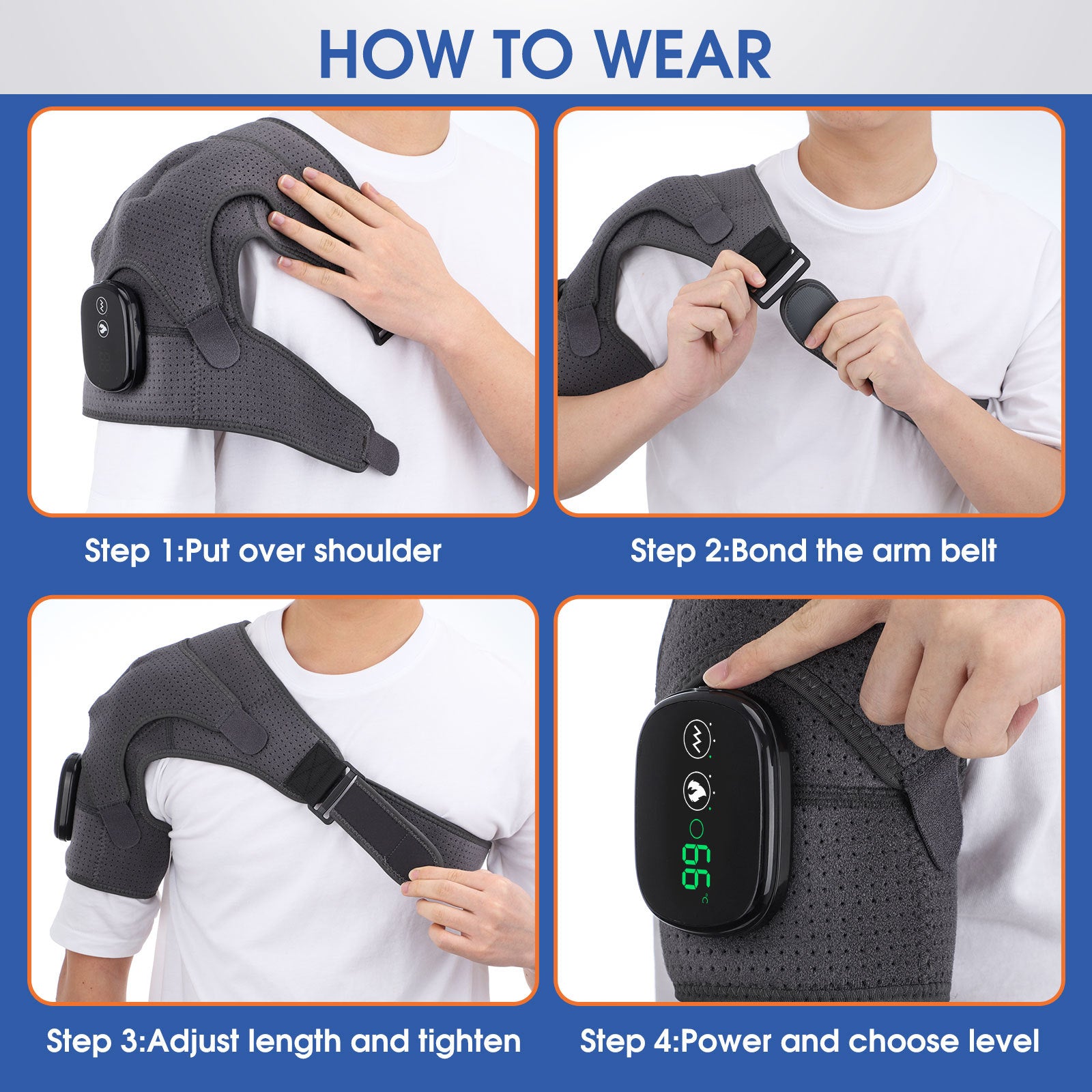 USB Heating Massage Shoulder Pad