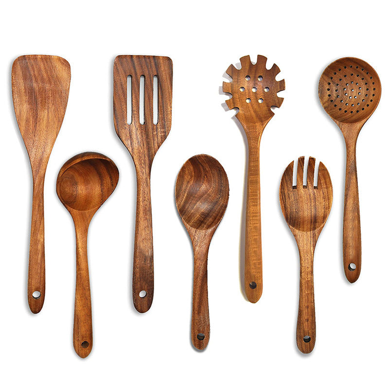 Acacia Wood Kitchen Utensil Set