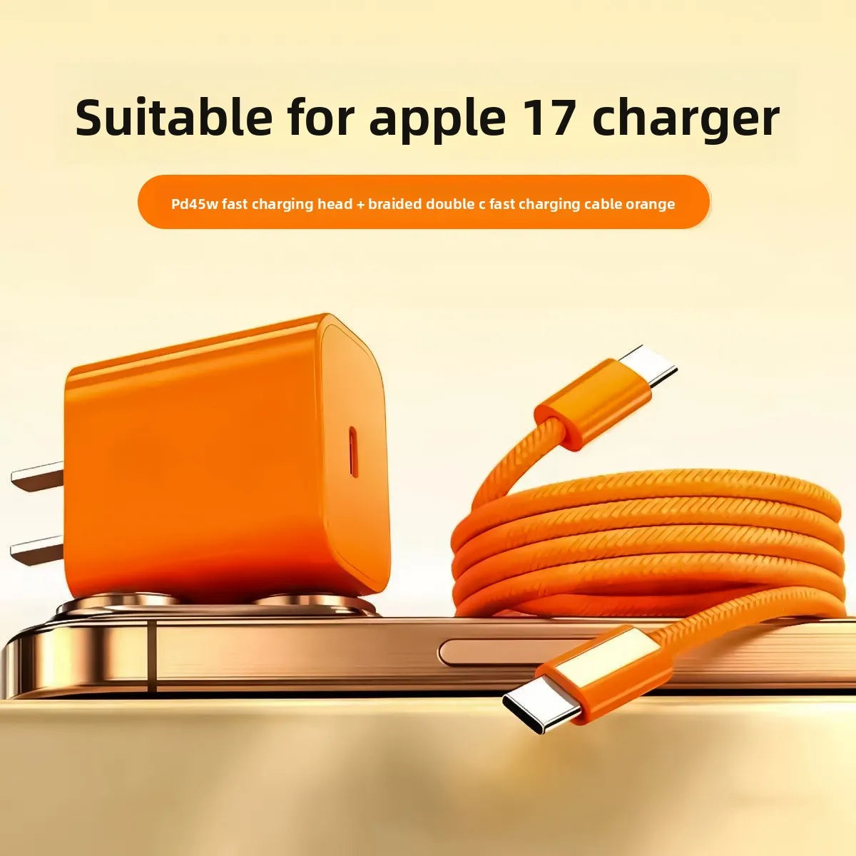 PD Fast Charger Adapter with Braided Cable