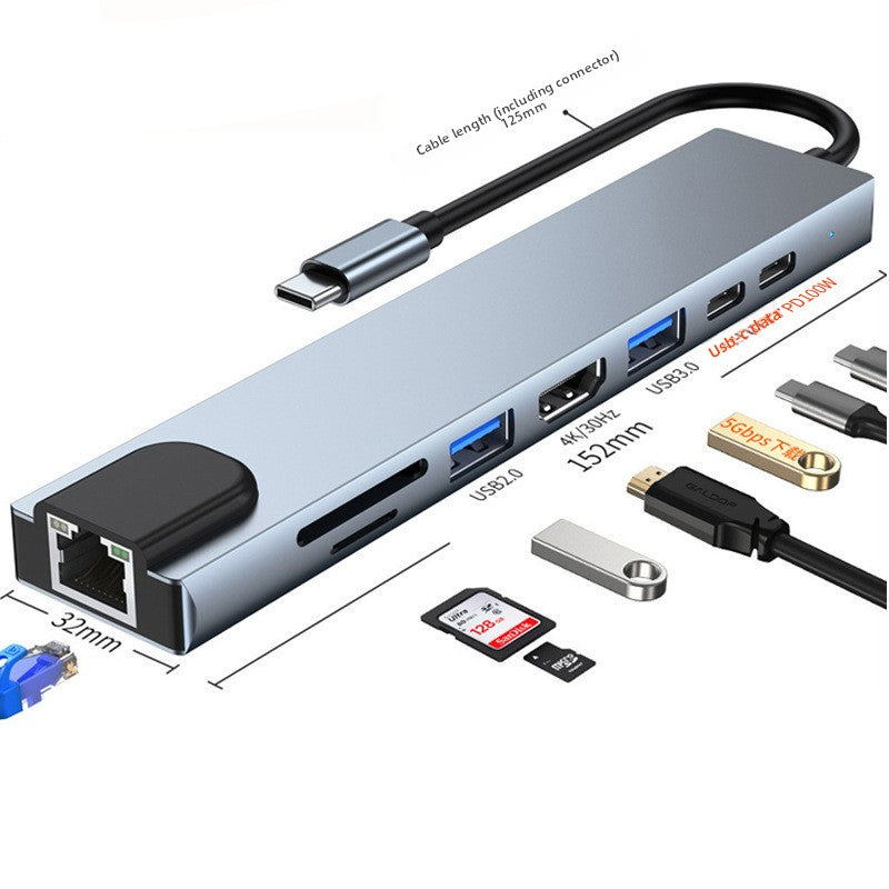 Aero Hub Pro Aluminum USB-C Docking Station | Multi-Port Laptop Expansion Hub