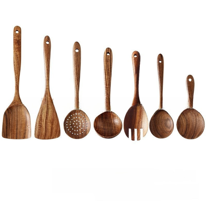 Acacia Wood 9-Piece Kitchen Utensil Set