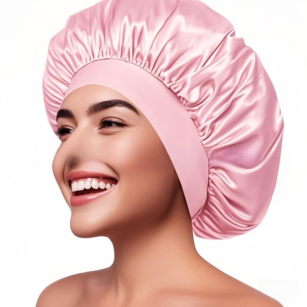 Wide Brim Stretchy Hair Care Cap