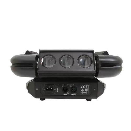 12-Beam Stage Laser Moving Head Light, 360-Degree Rotating LED Party Light for KTV, DJ & Events