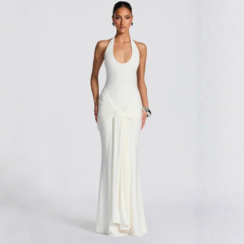 Halter Neck Ribbon Dress